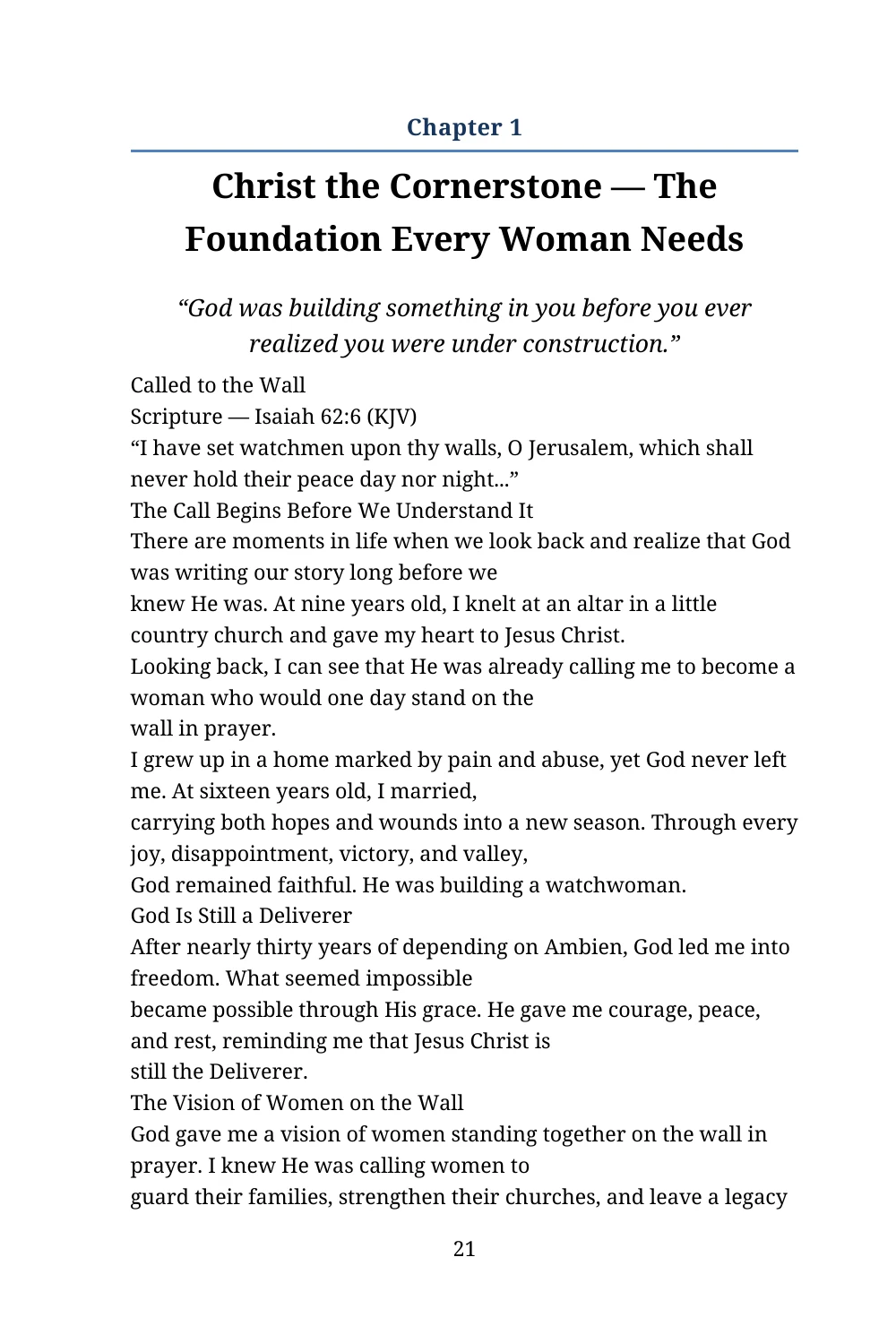 Legacy of Women on the Wall preview page 1